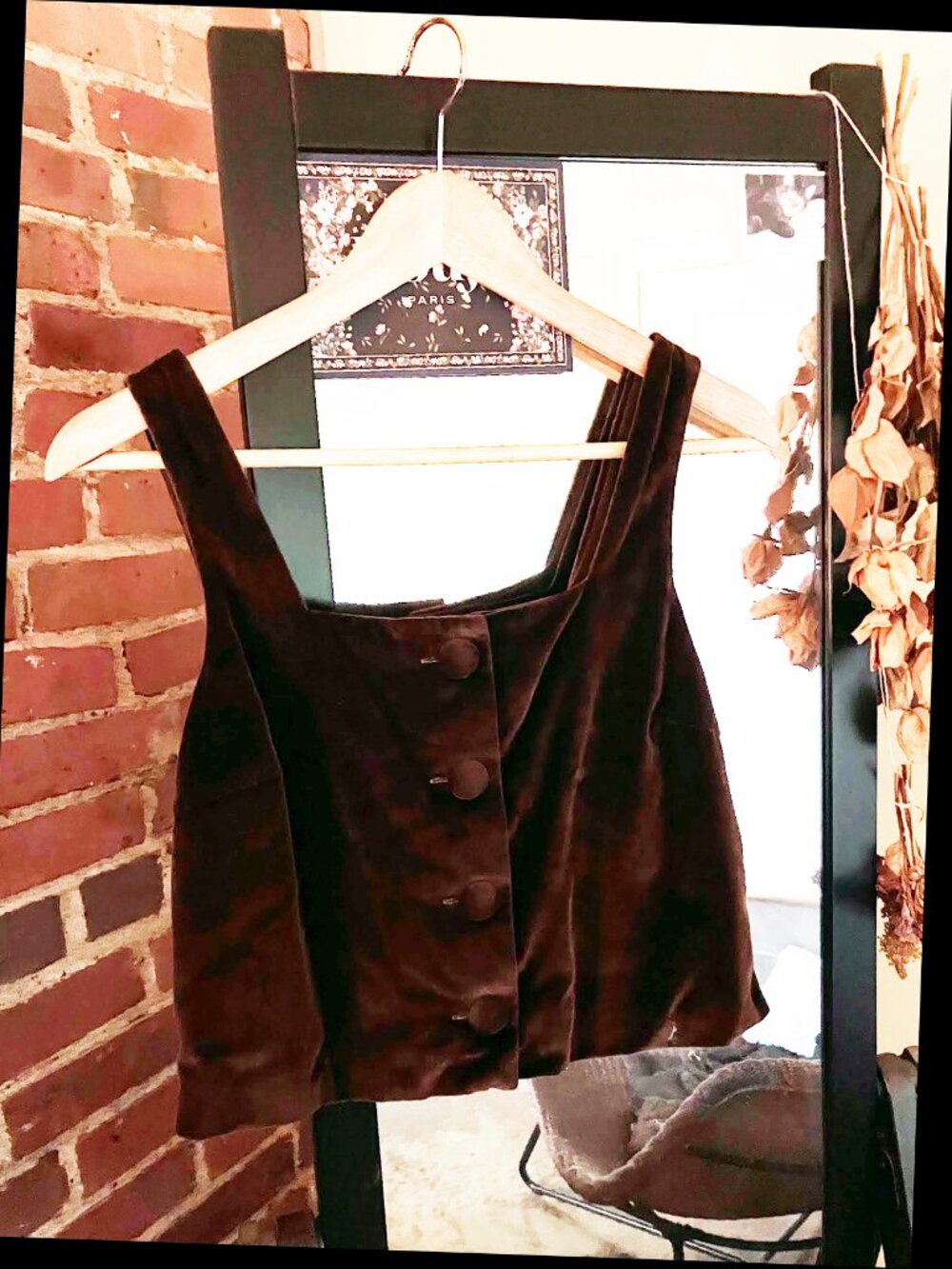 EUC! Sezane Paris 'Thelma' Vest Top ● Velvet Deep Brown ● FR 34 / US 2-4